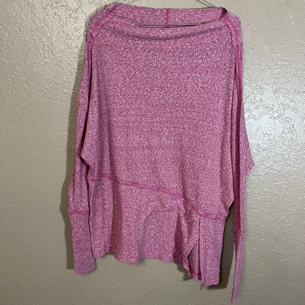 We the Free Londontown asymmetrical long sleeve top pink XS